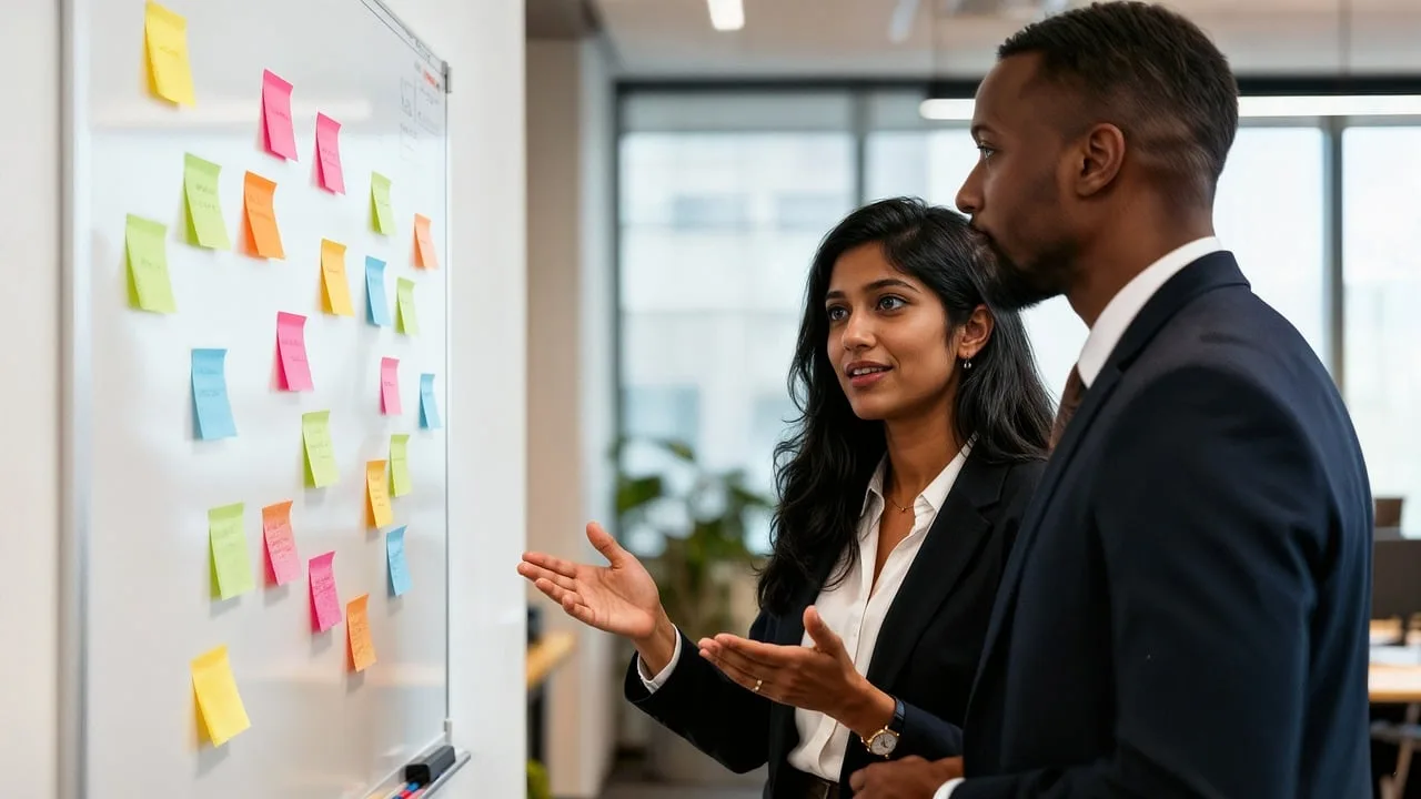 team, office, board, grades, adhesives, meeting, strategy, business, professional, woman, men, communication, planning, success, job, environment, corporate, rose, yellow, blue, green, rose flower, discussion, generated by ai. Lead generation tools for network marketing teams, judged side by side