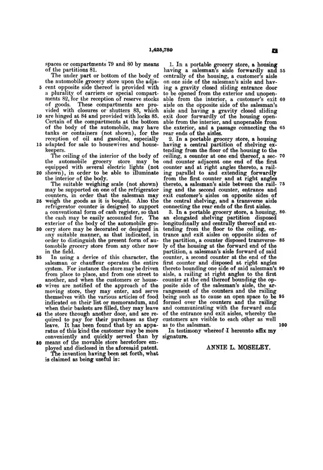 Patent for an automobile that provides a means of a self-serve grocery store wherein the customer can walk in one end and get the items they require and then exit the other to chec. Network marketing strategy examples, taken apart