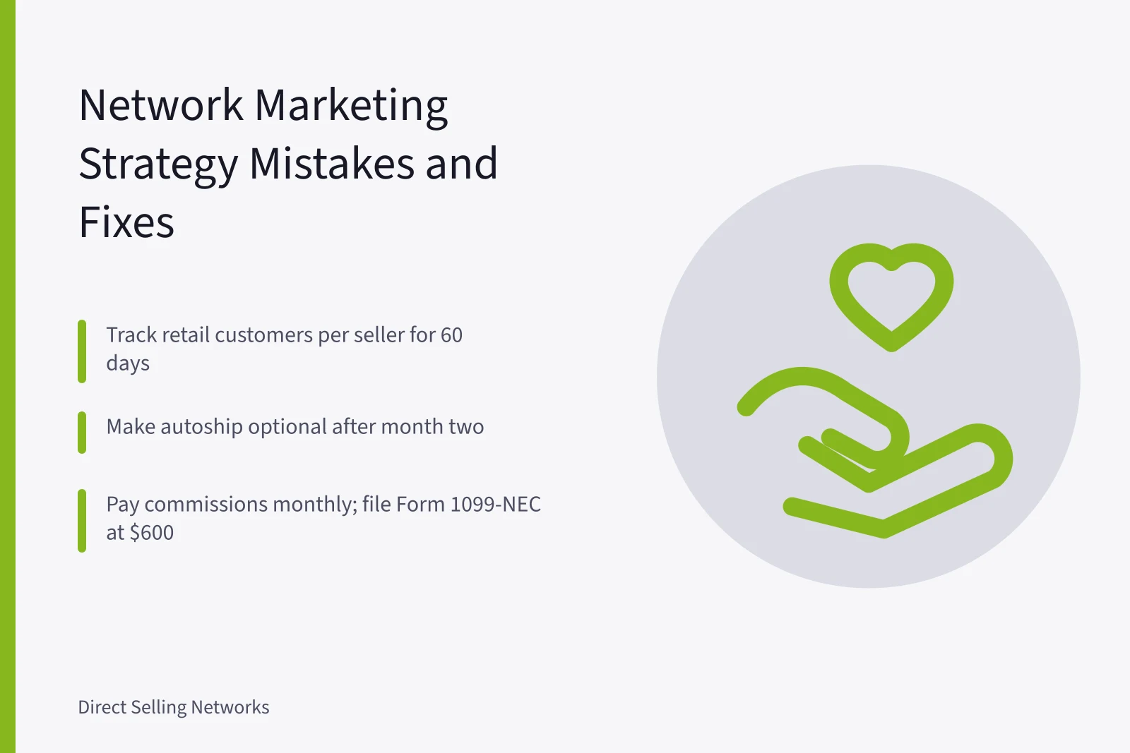 Card on network marketing strategy mistakes, autoship math and 1099 tax records. Network Marketing Strategy Mistakes: Traps and Fixes